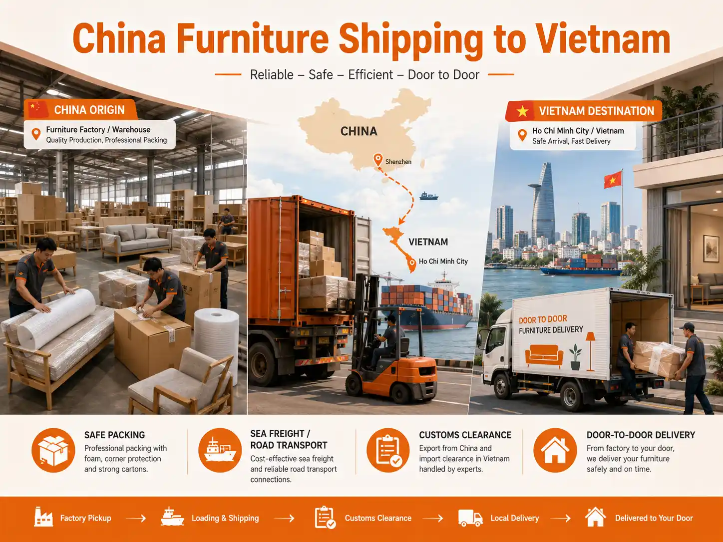 China Furniture Shipping to Vietnam-2026
